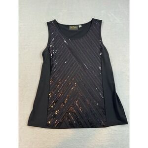 Bob Mackie Sequin Motif Tank Sequence Shimmer Wearable Art Size Small